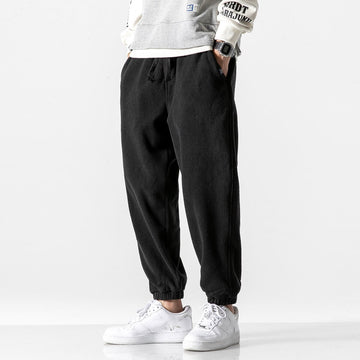 Aidase Winter Harlan Pants Men Fleece Thicken Casual Loose Solid Color Drawstring Korean Men Sweatpants 2021 Fashion Hip Hop Streetwear aidase-shop